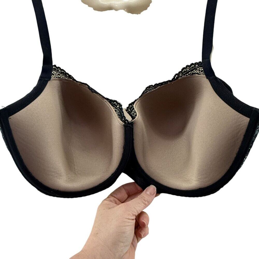 ThirdLove 24/7 Lace Balconette Bra Black Tan Womens 40D - Picture 5 of 6